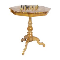 19th Century Biedermeier Marquetry Chess Table- Styylish