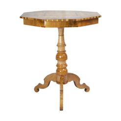 19th Century Biedermeier Marquetry Chess Table- front view without chess figurines- Styylish