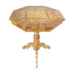 19th Century Biedermeier Marquetry Chess Table- view from above- Styylish