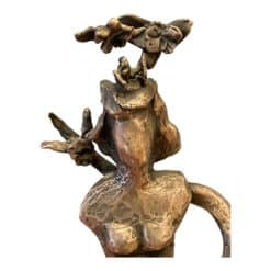 Bronze Figurine by Eunice Katz- detail of the head- Styylish