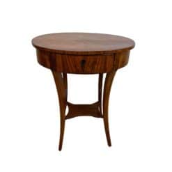 Oval Biedermeier Side Table with Drawer - Styylish