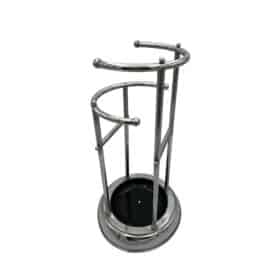 Art Deco Umbrella Stand, Chromed and Lacquered Metal, France circa 1930