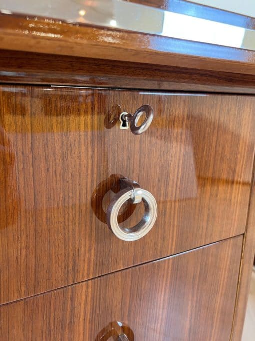 Large Art Deco Desk - Key and Keyhole Detail - Styylish
