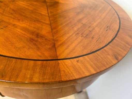 Round Biedermeier Side Table - Inlay Detail - Styylish