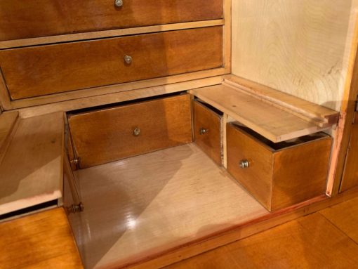 Neoclassical Biedermeier Secretary Desk - Inner Compartment and Drawers Close-Up - Styylish
