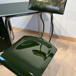 Bauhaus Metal Desk - Front of Chair Detail - Styylish