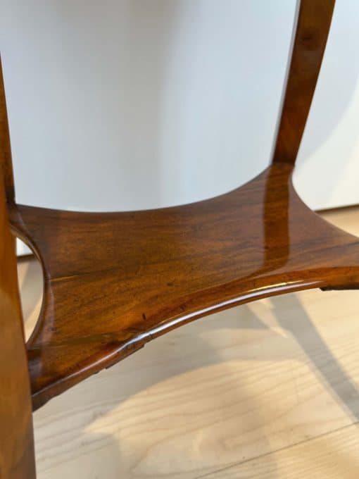 Oval Biedermeier Side Table with Drawer - Shellac Detail - Styylish