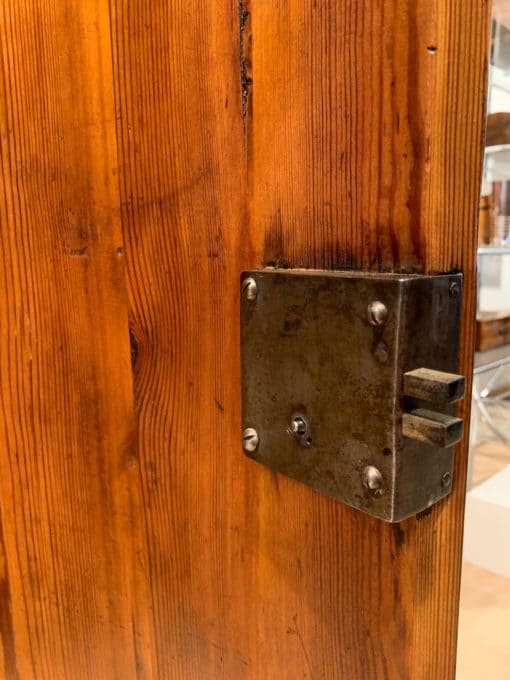 Large Biedermeier Corner Cabinet - Key Latch Detail - Styylish