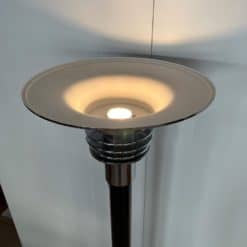 Black Art Deco Lamp - With Light On from Top - Styylish