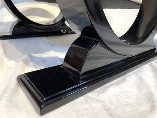 Two Club Chairs - Black Lacquer Detail - Styylish
