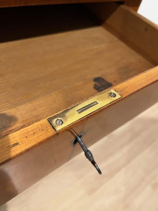Biedermeier Half-Cabinet - Top Drawer Open with Key in Lock - Styylish
