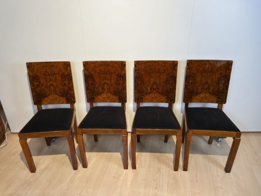 Six Art Deco Dining Chairs - Four Chairs in a Line - Styylish