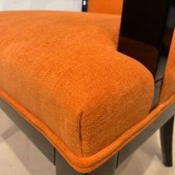 Restored Art Deco Armchairs - Orange Upholstery - Styylish