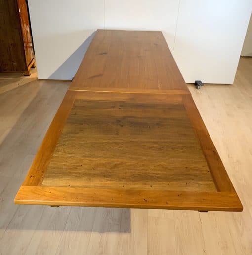 Large Neoclassical Expandable Dining Table - Extension Top View - Styylish