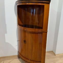 Large Biedermeier Corner Cabinet - Cherry Veneer Detail - Styylish
