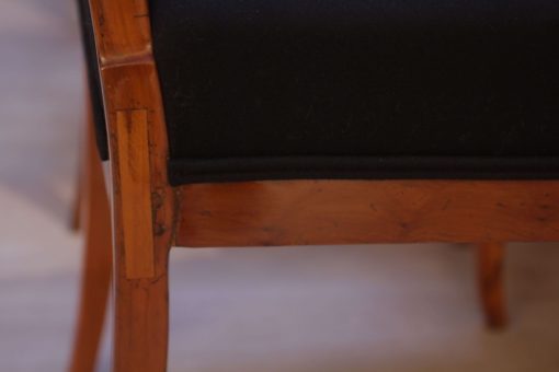 Set of Six Biedermeier Chairs - Wood Frame Detail - Styylish