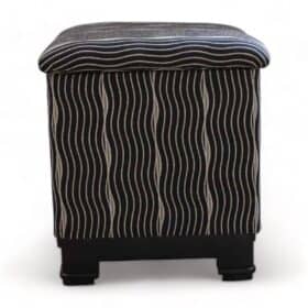 Art Deco Stool / Pouff with Fold-Up Seat, France, circa 1930