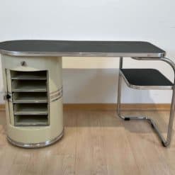 Bauhaus Desk And Stool - Desk with Drawers Exposed - Styylish