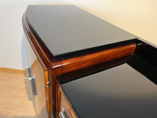 Large Art Deco Sideboard - Black Lacquer Top - Styylish