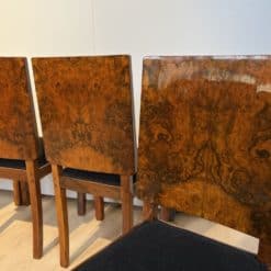 Six Art Deco Dining Chairs - Front and Back of Backrest - Styylish
