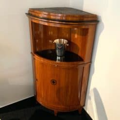 Large Biedermeier Corner Cabinet - In Corner with Ice Bucket - Styylish