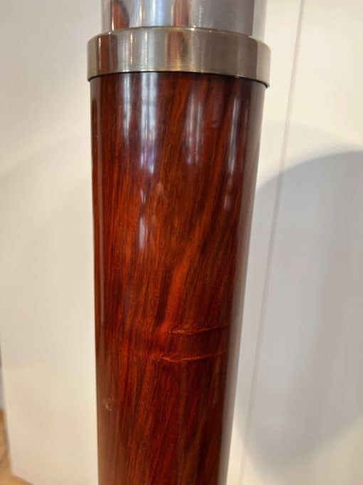 Floor Lamp with Side Table - Walnut Veneer on Post - Styylish