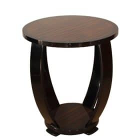 Small Art Deco Style Table, Macassar and Black Lacquer