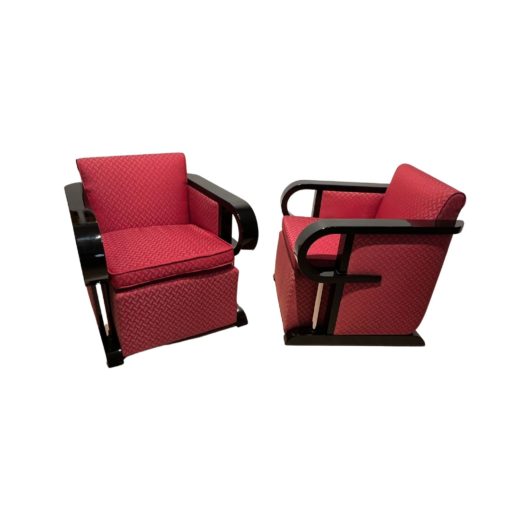 Two Art Deco Club Chairs - Front and Side - Styylish