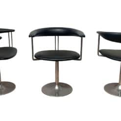Set of Six Vintage Swivel Armchairs - Three in a Line - Styylish