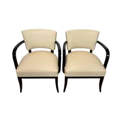 Large Art Deco Armchairs - Front View - Styylish