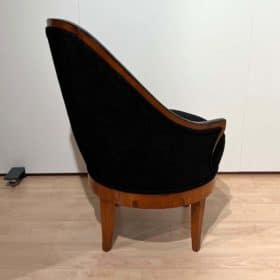 Biedermeier Swivel Chair, Cherry Veneer, South Germany c.1820