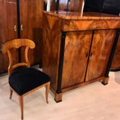 Neoclassical Biedermeier Half-Cabinet - Full Profile with Chair - Styylish