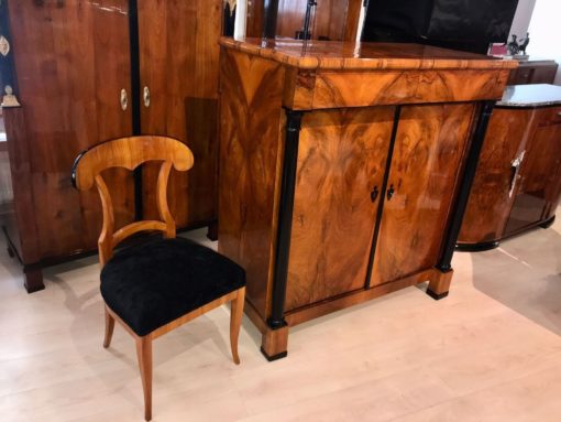 Neoclassical Biedermeier Half-Cabinet - Full Profile with Chair - Styylish