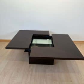 Convertible Coffee Table by Roche Bobois, Zebrano Wood, France, 1970s