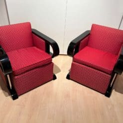 Two Art Deco Club Chairs - Front View Together - Styylish