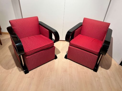 Two Art Deco Club Chairs - Front View Together - Styylish