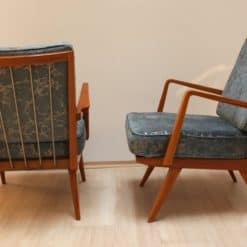 Pair of Mid Century Armchairs - Front and Side View - Styylish