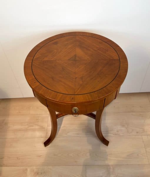 Round Biedermeier Side Table - Top Detail - Styylish