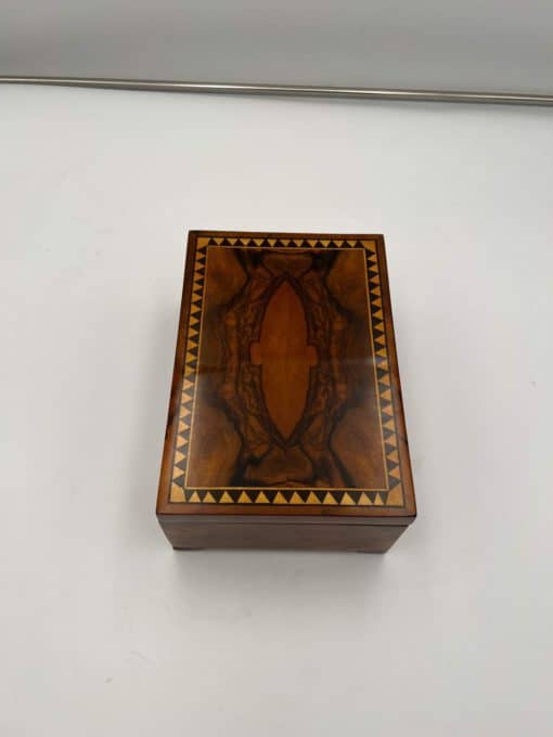 Antique Biedermeier Box - Walnut Veneer Detail - Styylish
