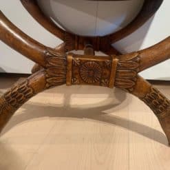 Set of Two Antique Stools - Carved Swan Head Detail - Styylish