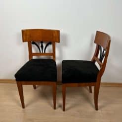 Set of Two Biedermeier Chairs - Front and Side Profile - Styylish