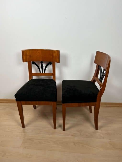 Set of Two Biedermeier Chairs - Front and Side Profile - Styylish