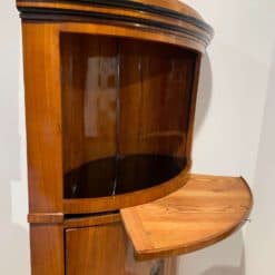 Large Biedermeier Corner Cabinet - Softwood Pull-Out Tray - Styylish