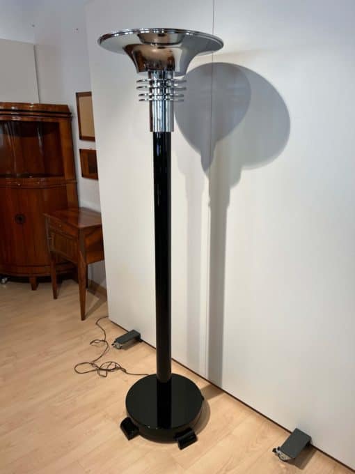 Black Art Deco Lamp - Right Side View - Styylish