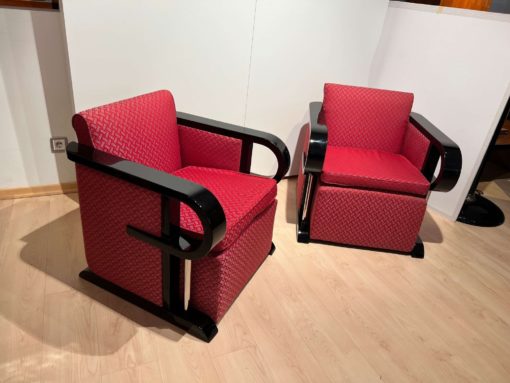 Two Art Deco Club Chairs - Side Perspective - Styylish