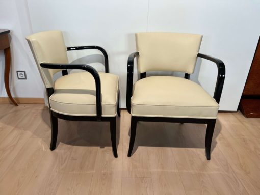 Large Art Deco Armchairs - Front and Side Profile - Styylish