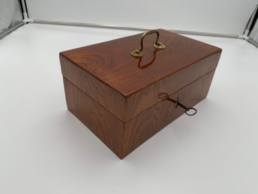 Biedermeier Box with Original Handle - Wood Grain Detail - Styylish