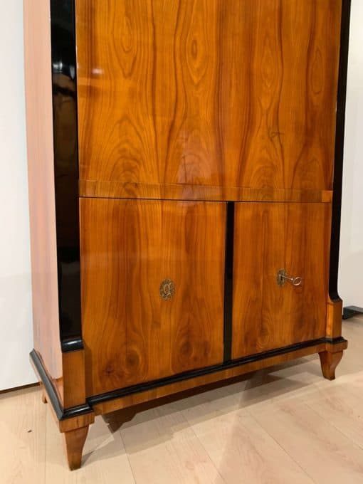 Neoclassical Biedermeier Secretary Desk - Bottom Doors with Keyhole - Styylish