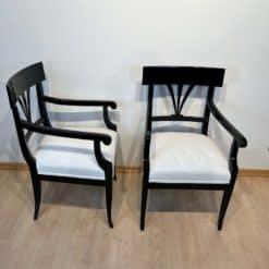 Neoclassical Biedermeier Armchair - Front and Side Profile - Styylish