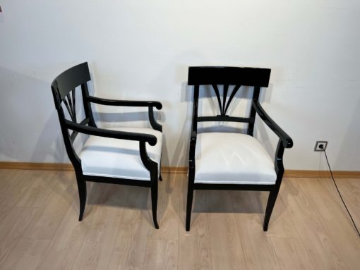 Neoclassical Biedermeier Armchair - Front and Side Profile - Styylish